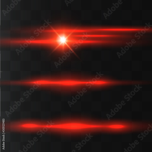Laser horizontal beams.