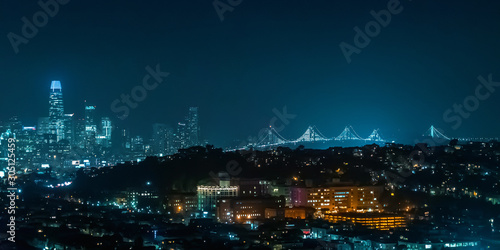 Wallpaper Mural View of San Francisco, CA at night Torontodigital.ca