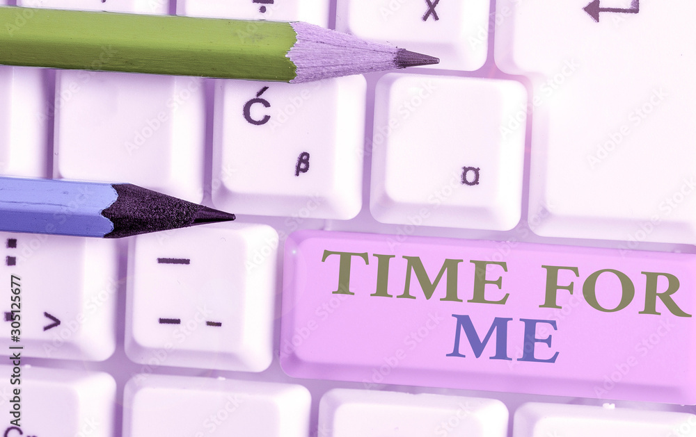 Writing note showing Time For Me. Business concept for I will take a moment to be with myself Meditate Relax Happiness Writing note showing Time For Me. Business concept for I will take a moment to be with myself Meditate Relax Happiness