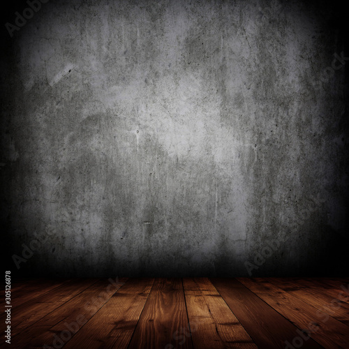empty interior room with grunge wall