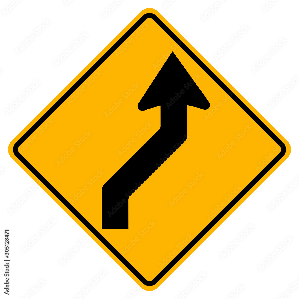 Curved Right Traffic Road Sign,Vector Illustration, Isolate On White Background Symbols Label. EPS10 Curved Right Traffic Road Sign,Vector Illustration, Isolate On White Background Symbols Label. EPS10