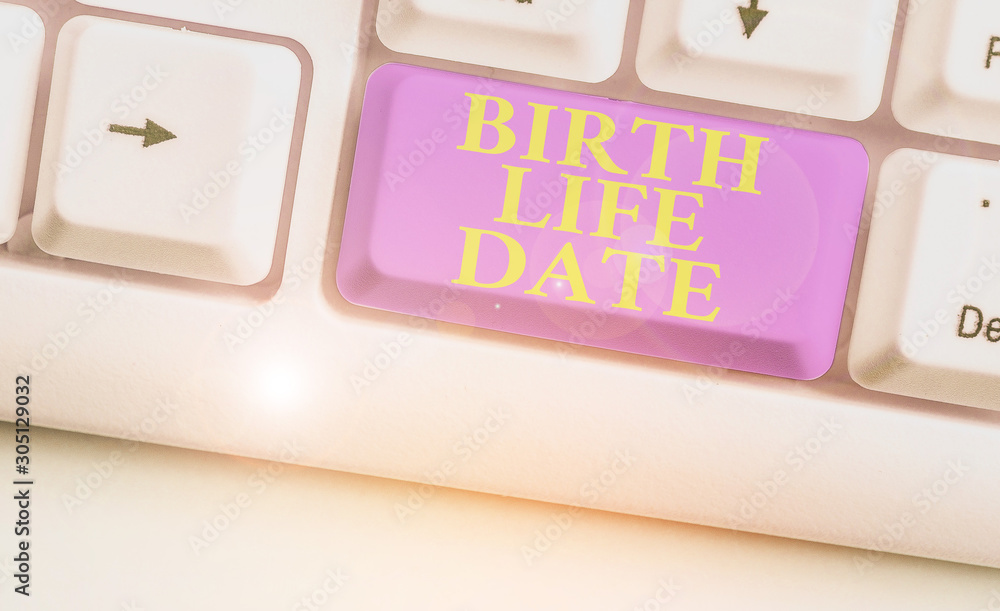 Word writing text Birth Life Date. Business photo showcasing Day a baby is going to be born Maternity Pregnancy Give life Word writing text Birth Life Date. Business photo showcasing Day a baby is going to be born Maternity Pregnancy Give life
