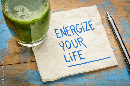 Obraz na płótnie energize your life - napkin concept