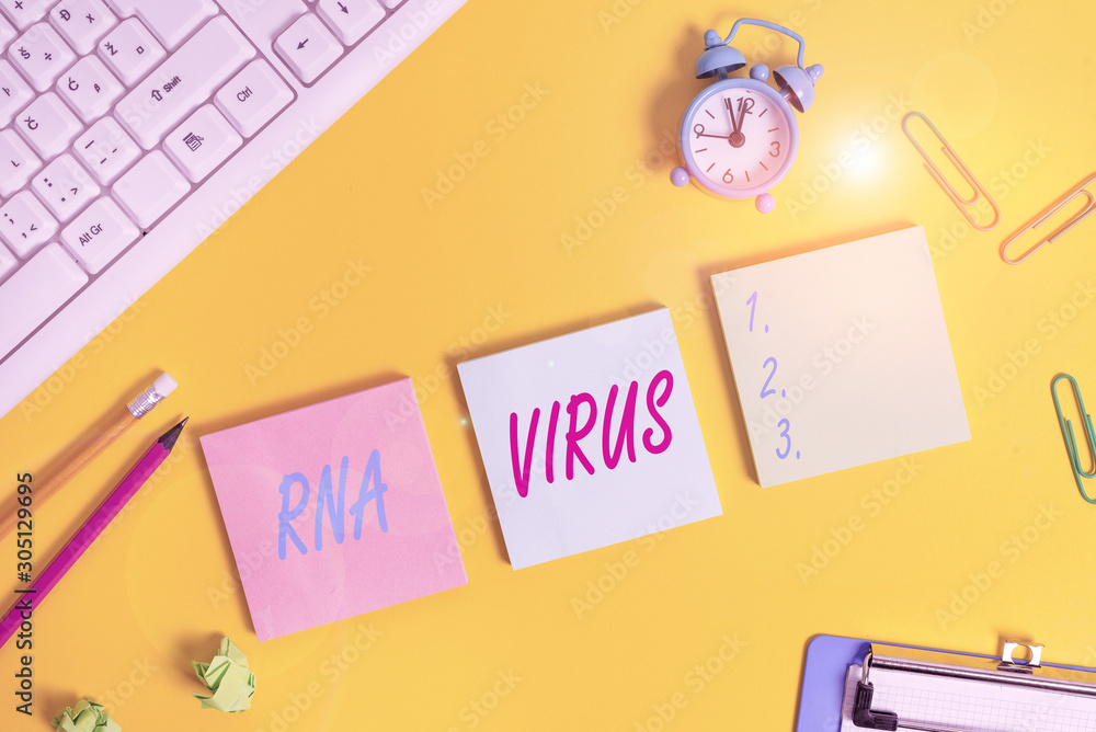 Writing note showing Rna Virus. Business concept for a virus genetic information is stored in the form of RNA Flat lay above copy space on the white crumpled paper Writing note showing Rna Virus. Business concept for a virus genetic information is stored in the form of RNA Flat lay above copy space on the white crumpled paper