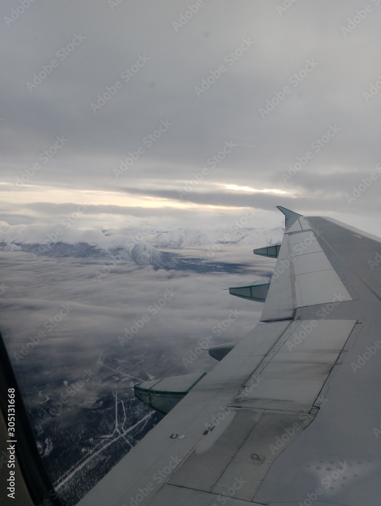 vista a las nubes desde un avión