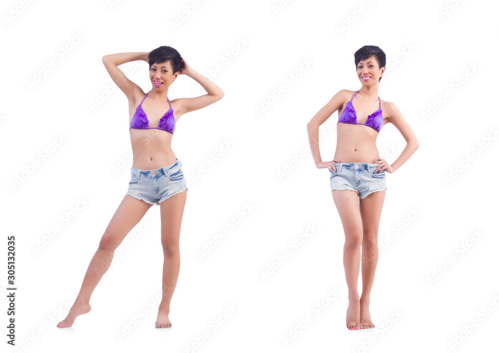 Woman body in bikini isolated Woman body in bikini isolated