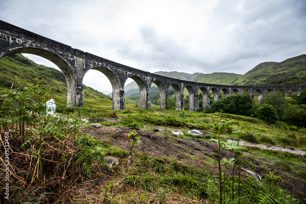 SCOTLAND, UNITED KINGDOM - MAY 30, 2019: The Hogwarts Express is the name of the train that makes a run between London, King's Cross Station Platform 9. 