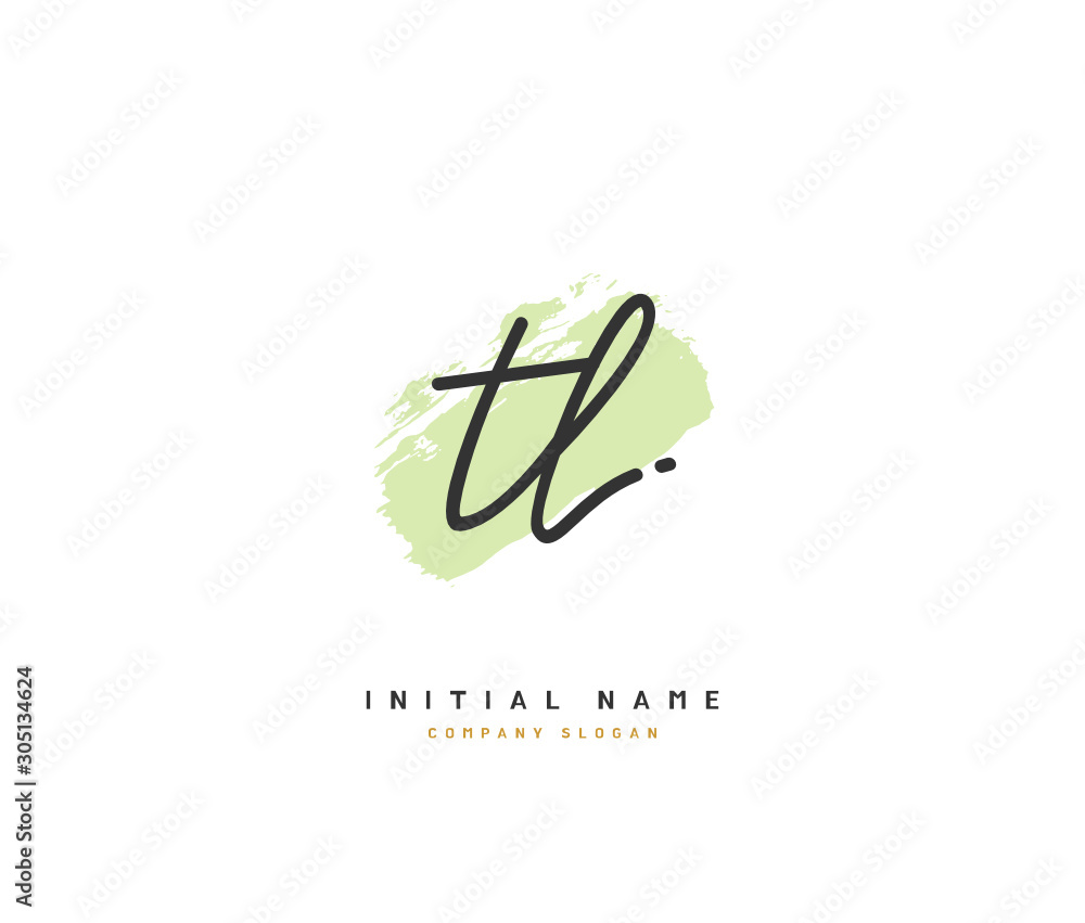 T L TL Beauty vector initial logo, handwriting logo of initial signature, wedding, fashion, jewerly, boutique, floral and botanical with creative template for any company or business.