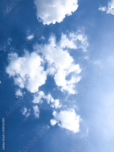 Clear blue sky clouds background