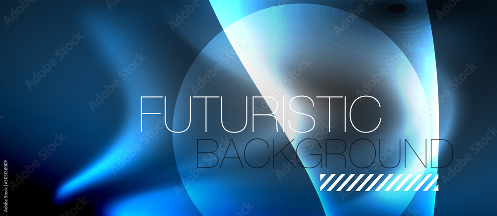 Glossy glowing neon light wave background Glossy glowing neon light wave background
