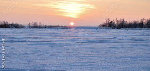 Evening on the Irtysh River, Omsk region, Siberia, Russia © alekskai