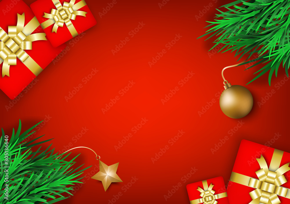 Christmas and New Year s holiday background with copy space Christmas and New Year s holiday background with copy space