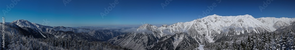 mountains and blue sky