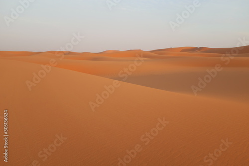 Shifting sand dunes in the desert near Riyadh  Saudi Arabia