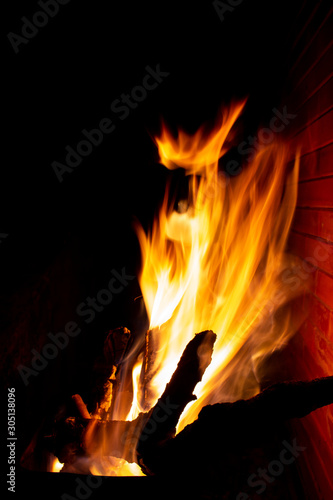 fire in fireplace © Shashank