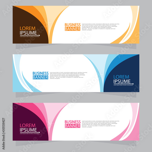 Vector abstract design web banner template. Web Design Elements - Header Design. Abstract geometric web banner template on grey background.Modern banner.