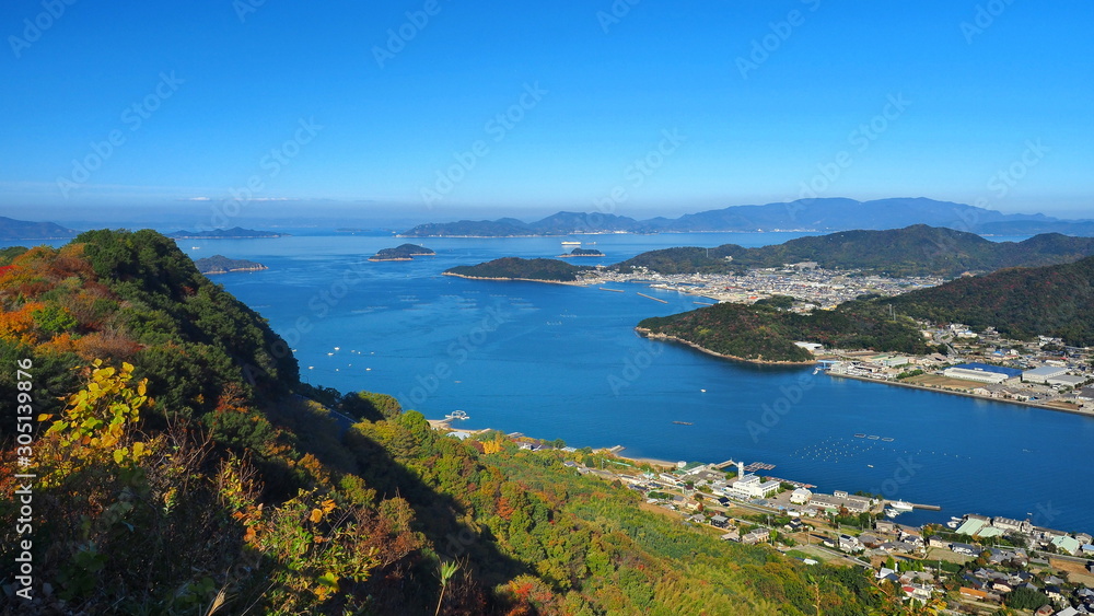 秋の屋島の小豆島方向の眺め１