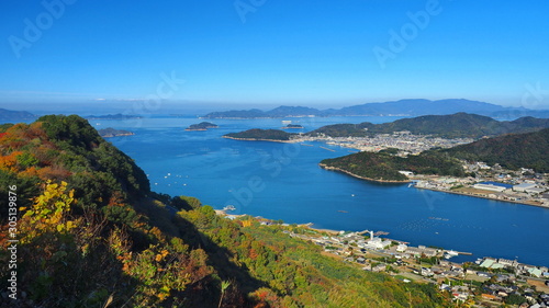 秋の屋島の小豆島方向の眺め１