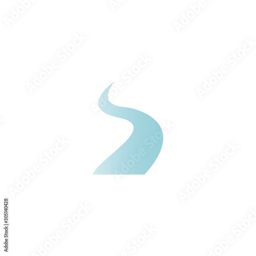 river logo vector illustration template