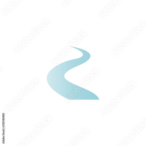 river logo vector illustration template