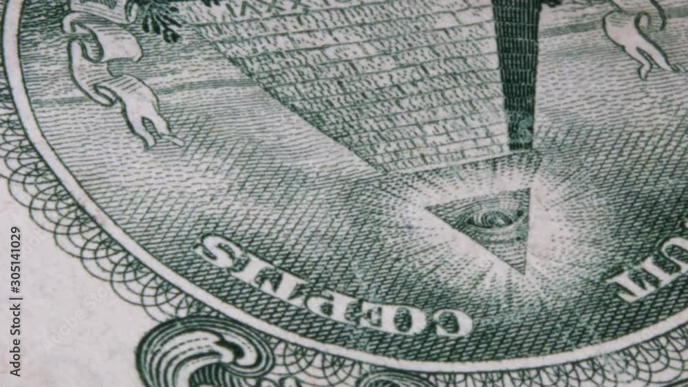 Macro Footage of a United States One Dollar Bill in 4K vídeo de Stock