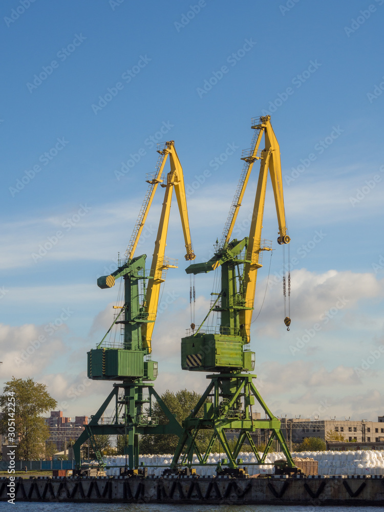 cranes in the seaport