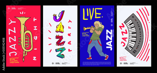 Photography Music Festival Illustration Design for Jazz, Rock, Metal, Blues, Punk, and Live Music Concert 2020