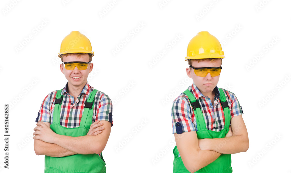 Industrial worker isolated on the white background Industrial worker isolated on the white background