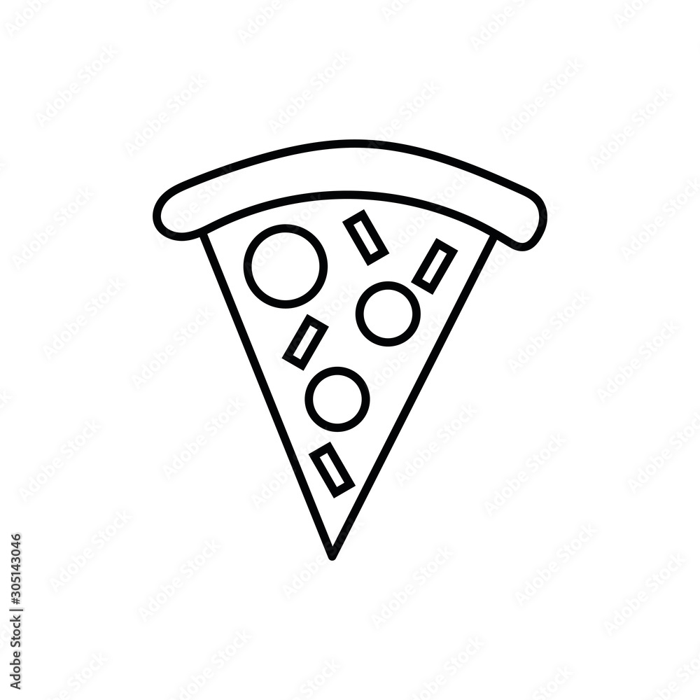 delicious italian pizza fast food icon delicious italian pizza fast food icon