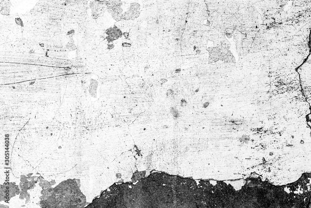 Obraz premium Texture of a concrete wall with cracks and scratches which can be used as a background