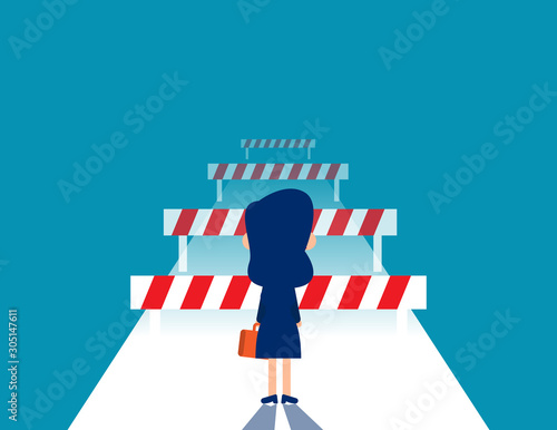 Business challenges. Opportunity for success concept. Obstacles and barriers