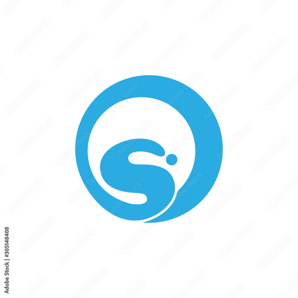 letter s motion circle water logo vector letter s motion circle water logo vector