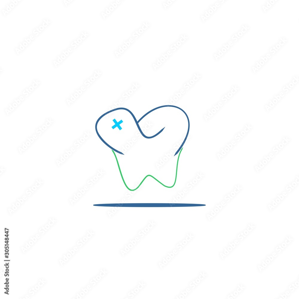 Dental tooth medical vector icon design Dental tooth medical vector icon design