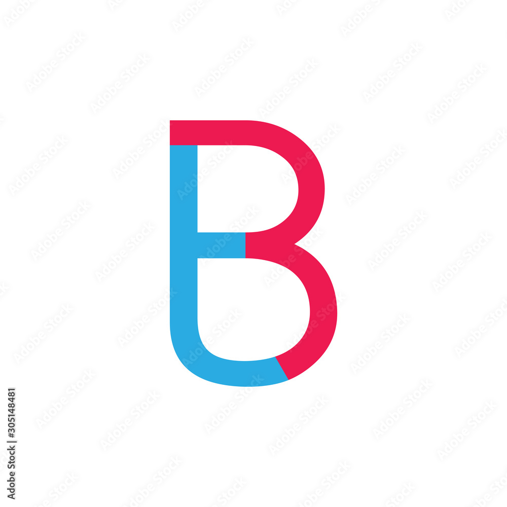 letter tb simple linked geometric logo vector letter tb simple linked geometric logo vector