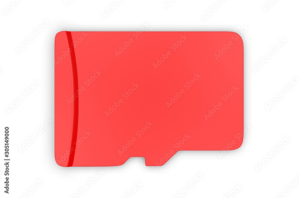 Memory card icon on white background. 3d illustration. Memory card icon on white background. 3d illustration.