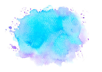 blue brush abstract watercolor background.