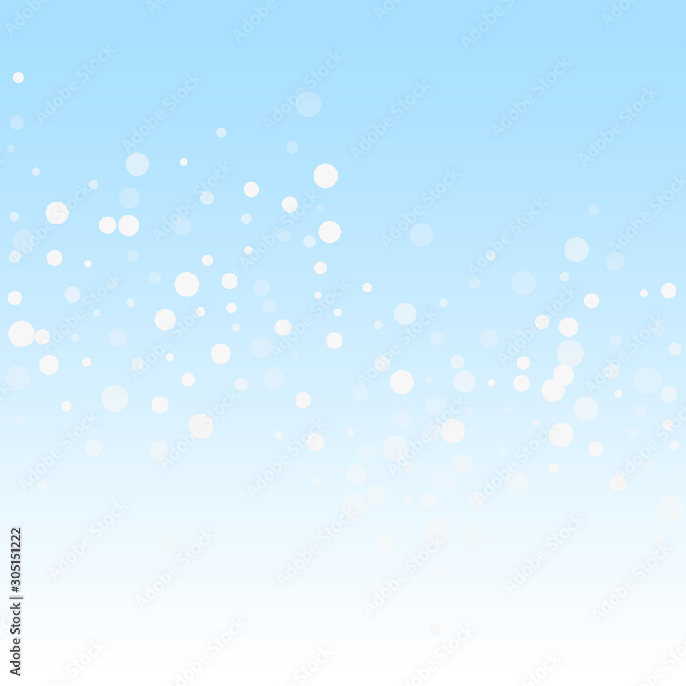 Obraz premium White dots Christmas background. Subtle flying sno