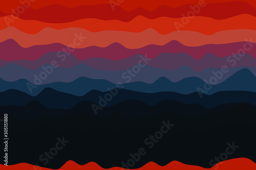 Abstract seamless vector background in the form of multi-colored waves. Can be used for dyeing fabrics, bedding, clothes, T-shirts or covers of books and brochures.