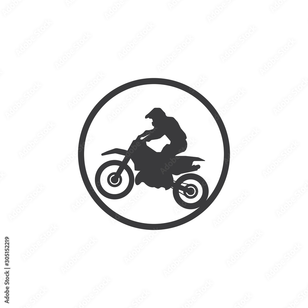 Obraz premium motocross rider illustration vector template