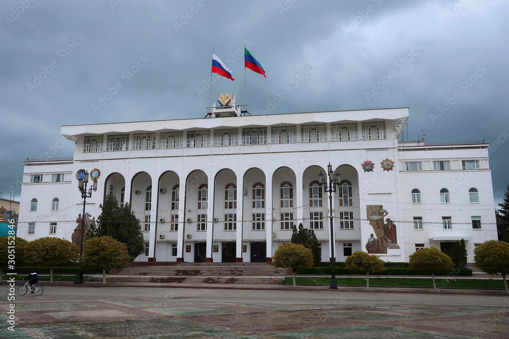 Naklejka premium Government buildings view Makhachkala city center, Dagestan, Russia