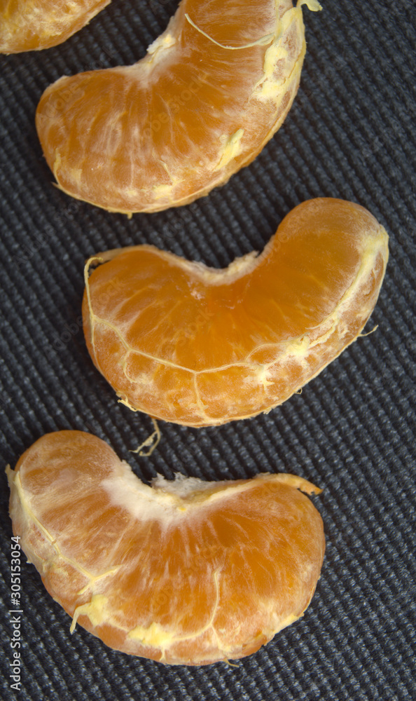 fruit juicy tangerine orange food in black and white background fruit juicy tangerine orange food in black and white background