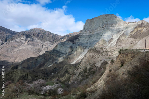 Wild Caucasus mountains landscape near Arakani village  Dagestan  Russia