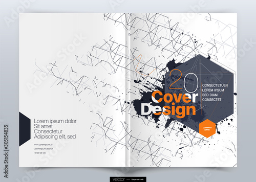 Cover design annual report,vector template brochures, flyers, presentations, leaflet, magazine a4 size. Minimalistic design background