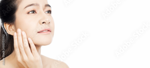 Portrait of beautiful young asia woman