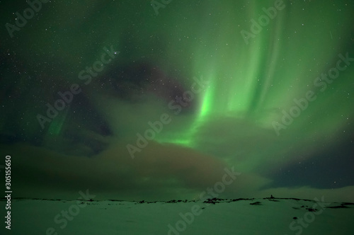 Aurora Borealis. Northern Lights. Teriberka. Murmansk region. Russia © Vladislav