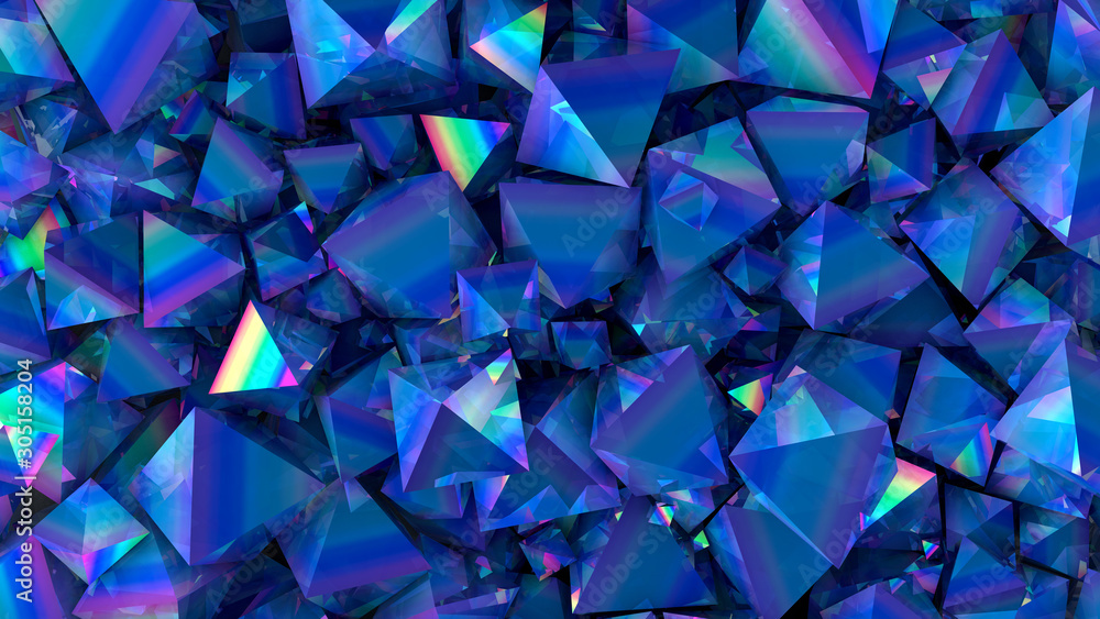 Tech tech triangle crystal background. 3d illustration, 3d rendering. Tech tech triangle crystal background. 3d illustration, 3d rendering.