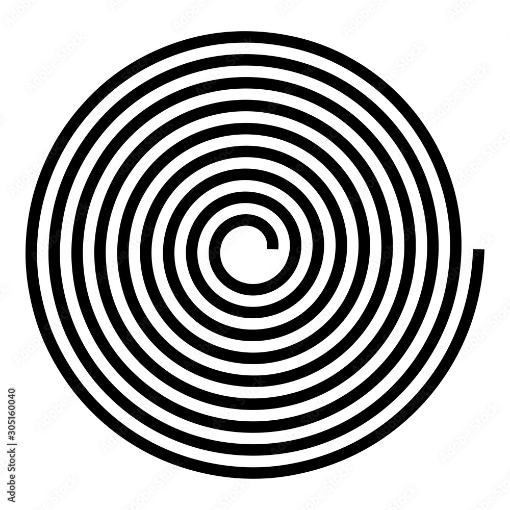 Spiral Helix Gyre icon black color vector illustration flat style image