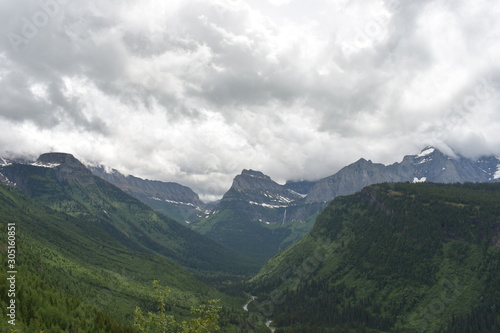 A valley and a peak in Glacier National Park