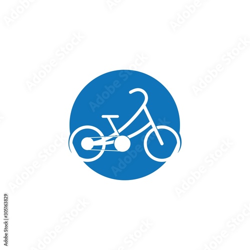 Bicycle. Bike icon vector. Cycling concept. Sign for bicycle path Isolated on white background.