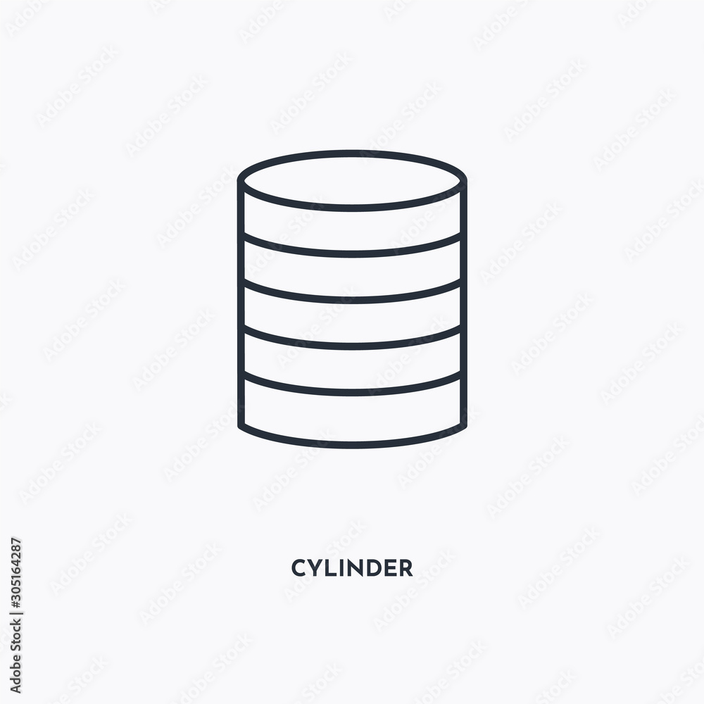 cylinder outline icon. Simple linear element illustration. Isolated line cylinder icon on white background. Thin stroke sign can be used for web, mobile and UI. cylinder outline icon. Simple linear element illustration. Isolated line cylinder icon on white background. Thin stroke sign can be used for web, mobile and UI.